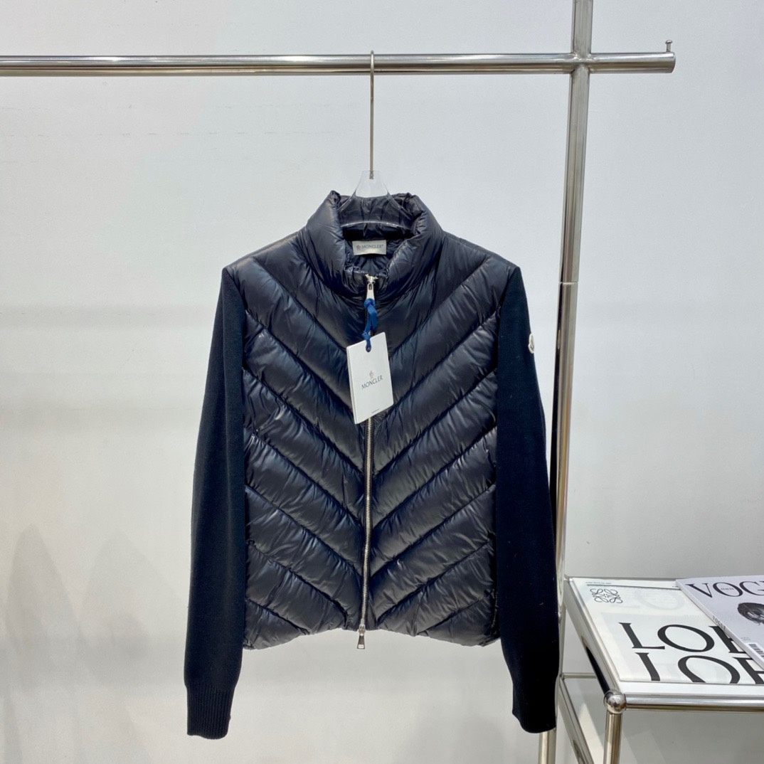 Moncler Panelled Puffer Jacket - FashionPlug