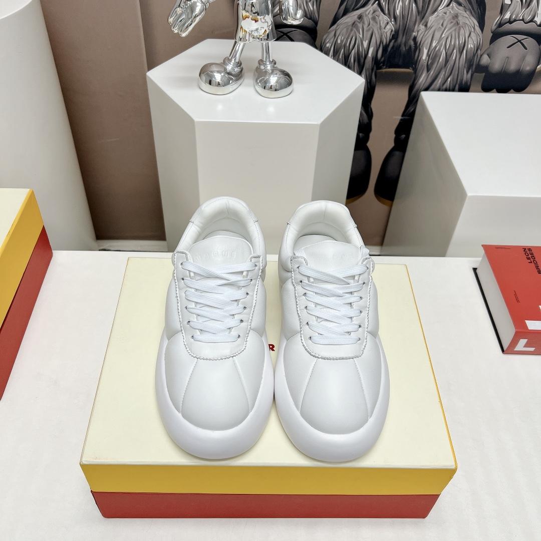 Marni White Leather Bigfoot 2.0 Sneaker - FashionPlug