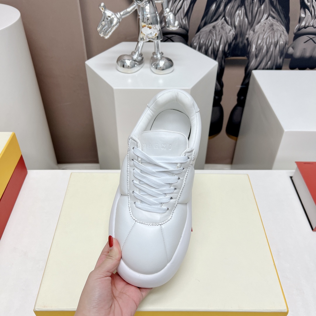 Marni White Leather Bigfoot 2.0 Sneaker - FashionPlug