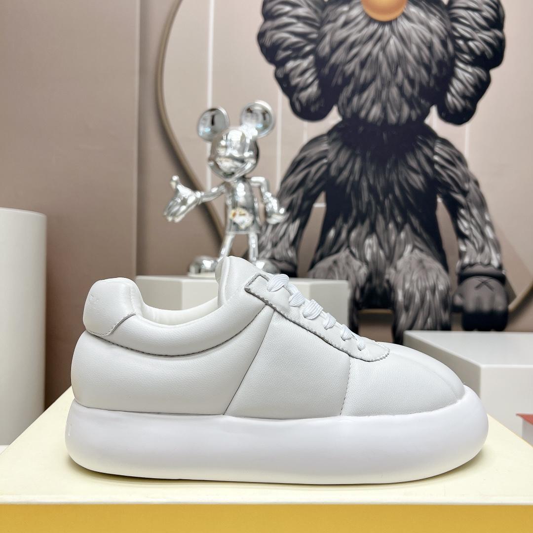 Marni White Leather Bigfoot 2.0 Sneaker - FashionPlug