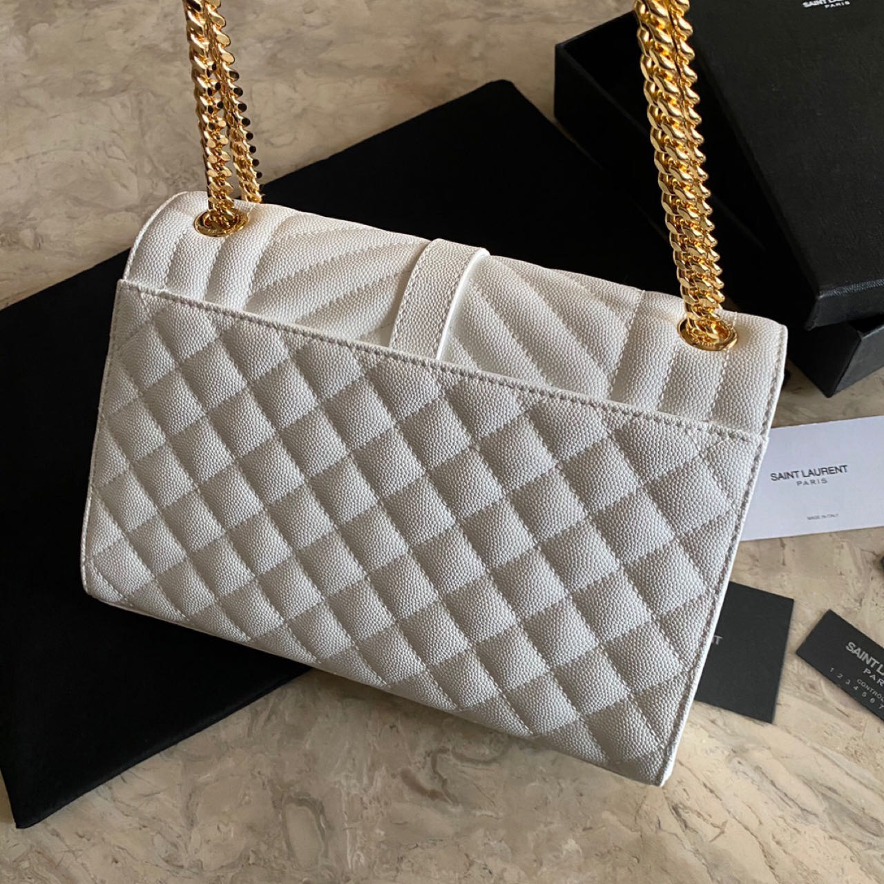 Saint Laurent Monogram Chain Wallet  (24-17.5-6cm) - FashionPlug