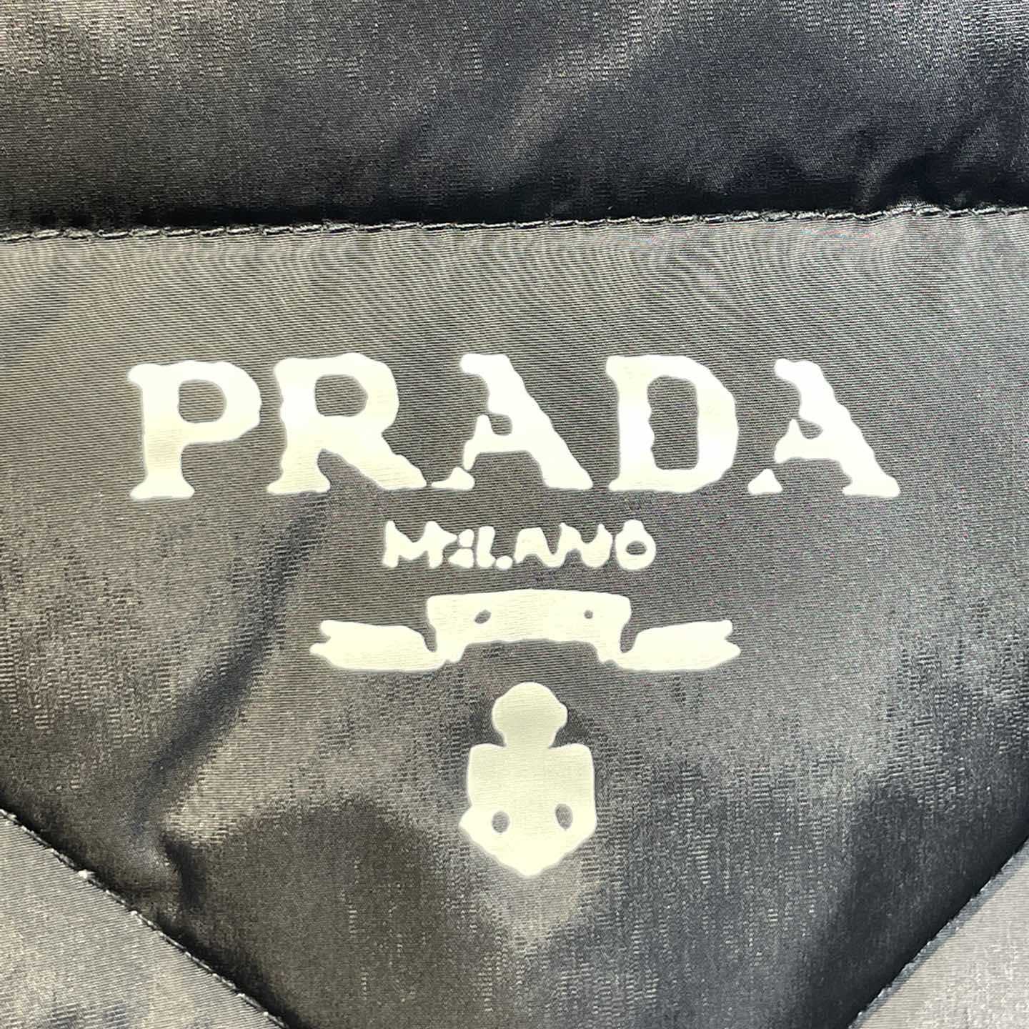 Prada Quilted Re-Nylon And Cashmere Jacket - FashionPlug