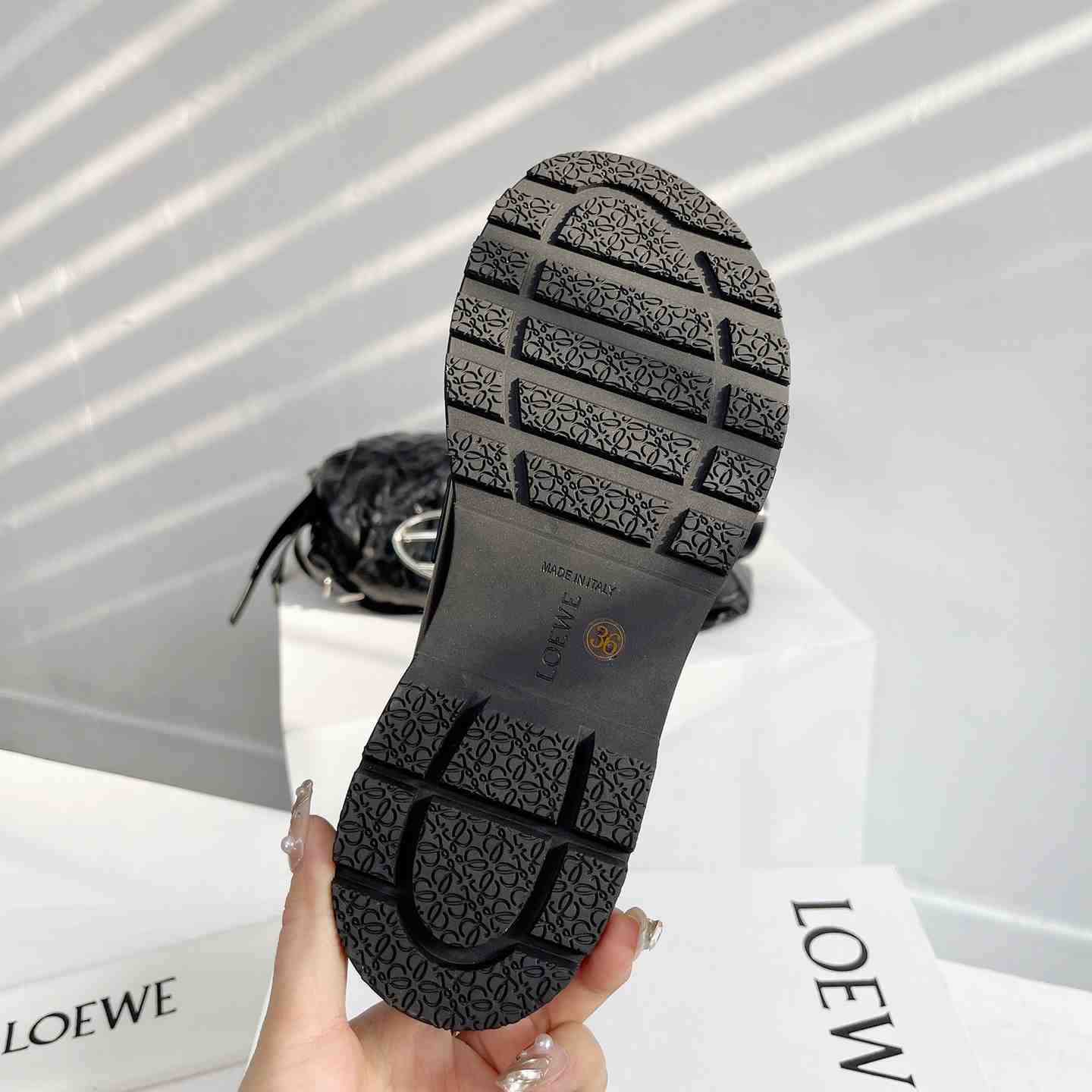 Loewe Blaze Loafer In Bicolour Brushed-off Calfskin - FashionPlug