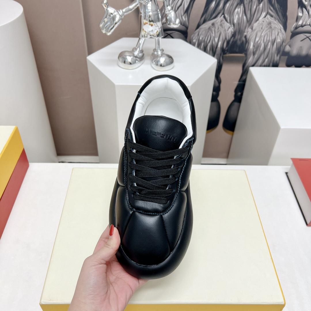 Marni Black Leather Bigfoot 2.0 Sneaker - FashionPlug