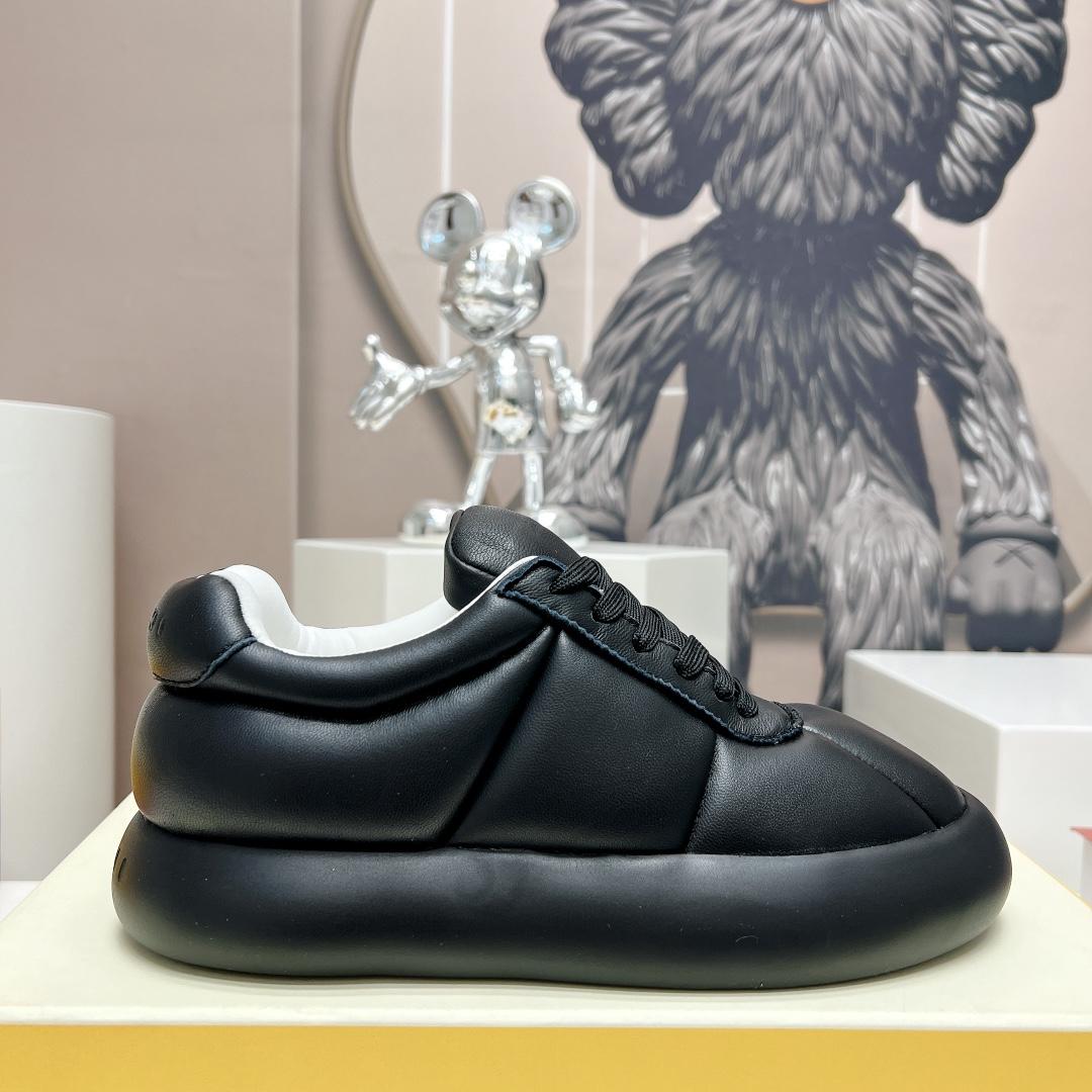 Marni Black Leather Bigfoot 2.0 Sneaker - FashionPlug