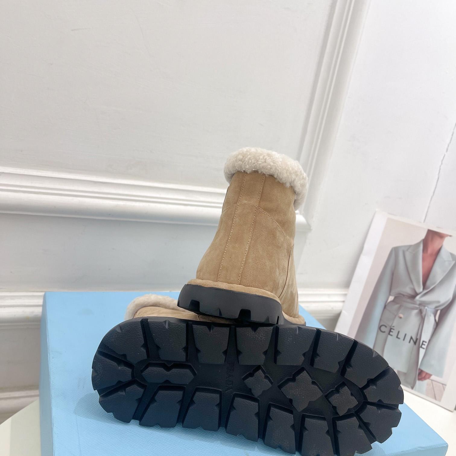 Prada Shearling Booties - FashionPlug