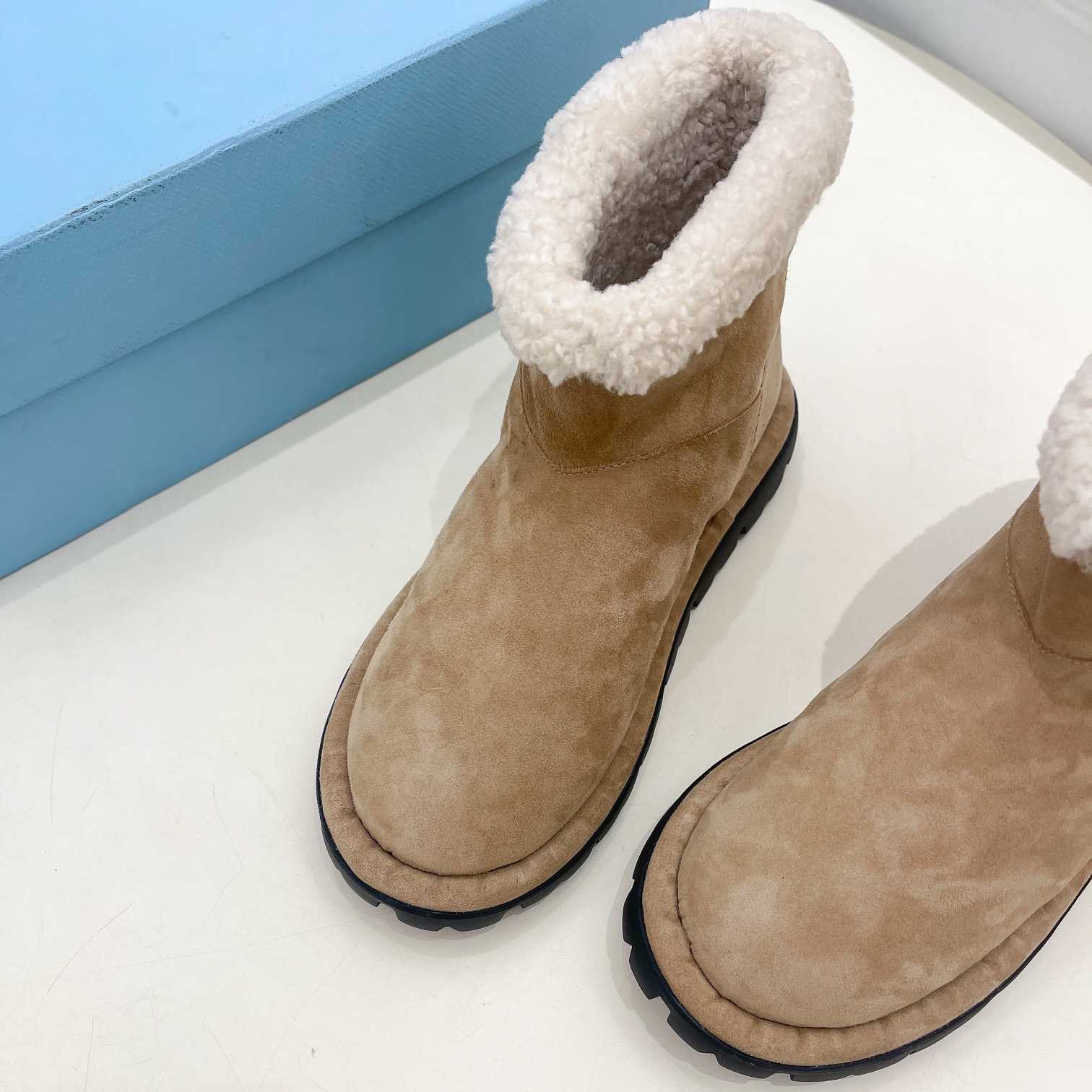 Prada Shearling Booties - FashionPlug