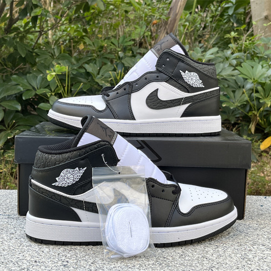 Air Jordan 1 Mid SE “Panda Elephant” Sneaker    FB9911-001 - FashionPlug