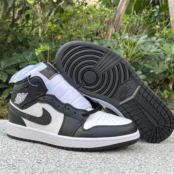 Air Jordan 1 Mid SE “Panda Elephant” Sneaker    FB9911-001 - FashionPlug