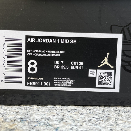 Air Jordan 1 Mid SE “Panda Elephant” Sneaker    FB9911-001 - FashionPlug