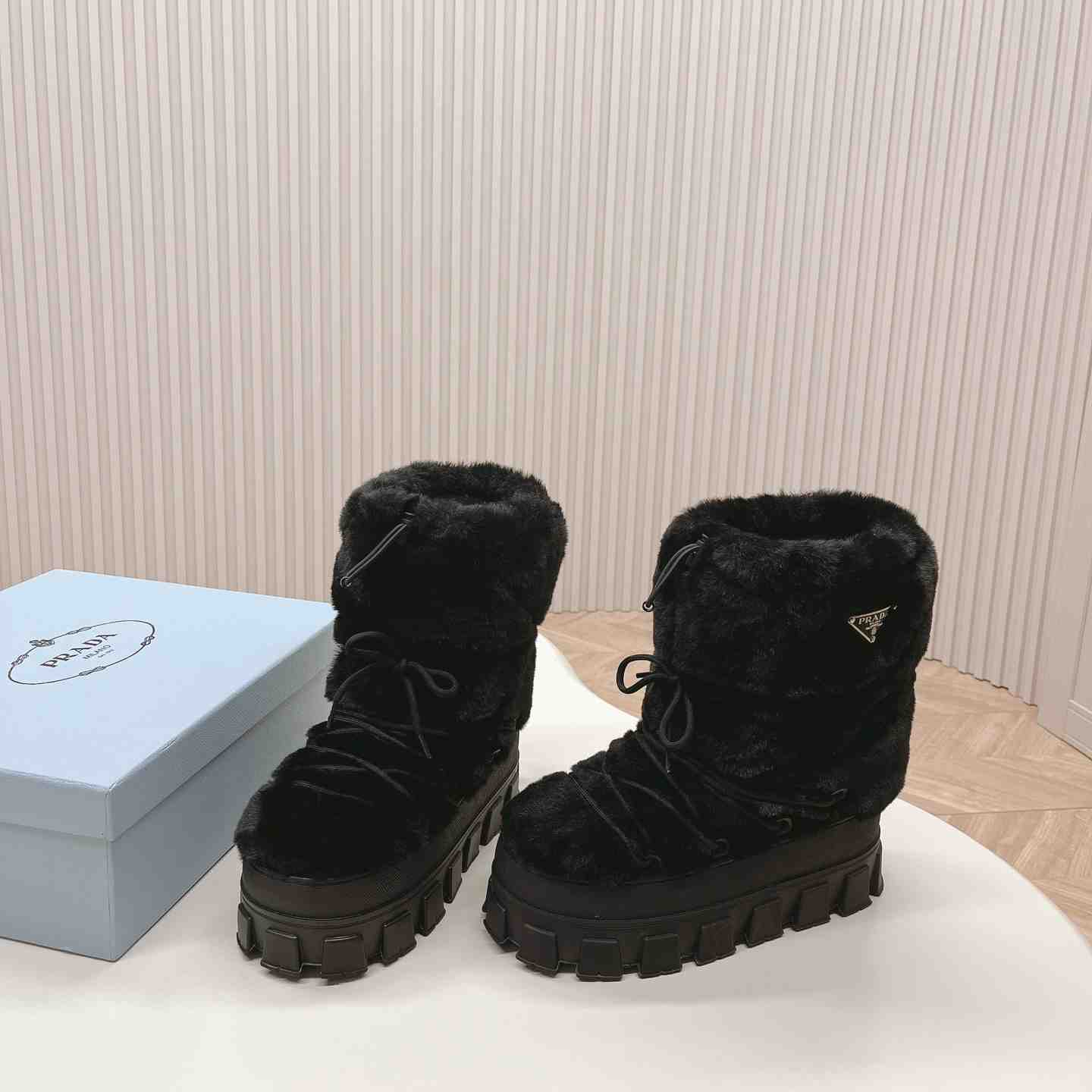 Prada Shearling Apres-ski Boots - FashionPlug