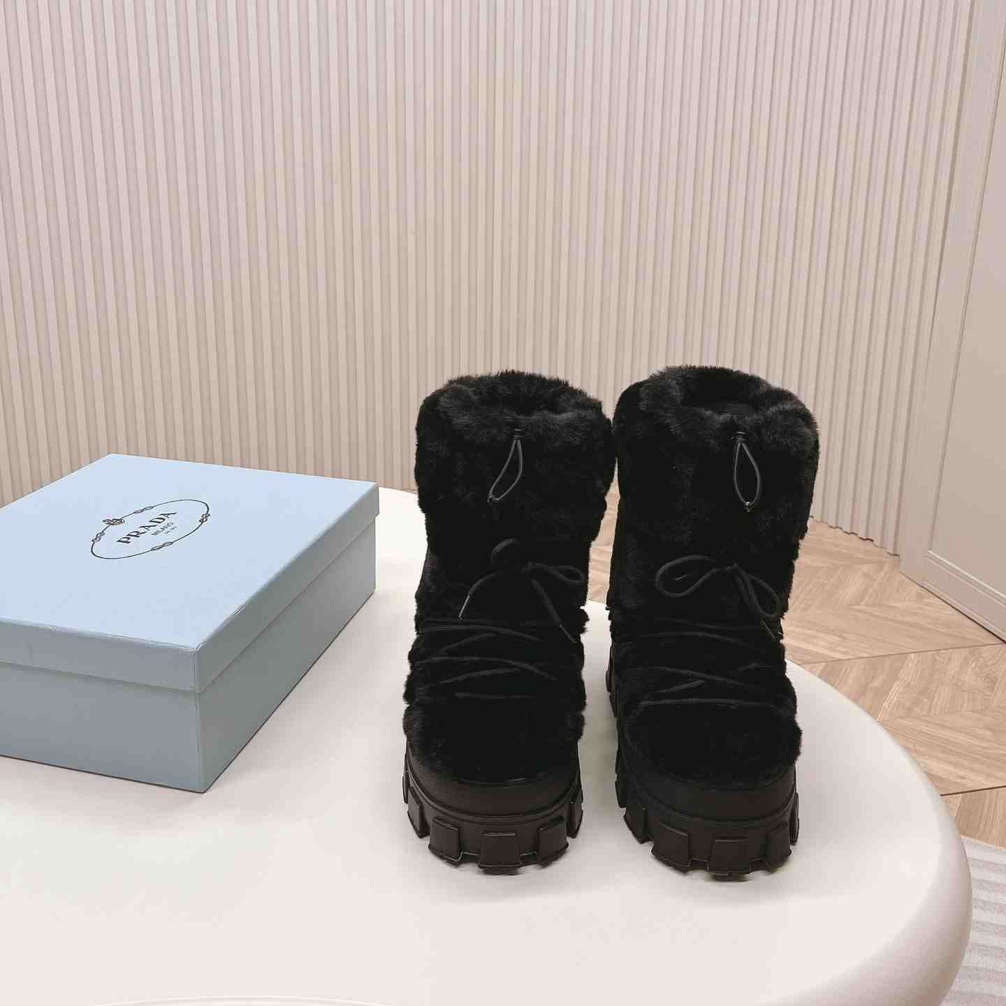 Prada Shearling Apres-ski Boots - FashionPlug