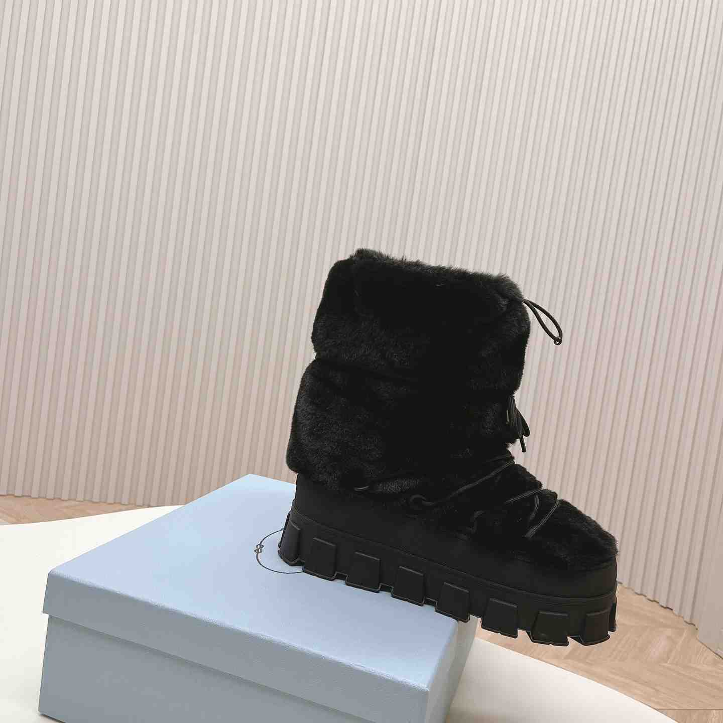 Prada Shearling Apres-ski Boots - FashionPlug