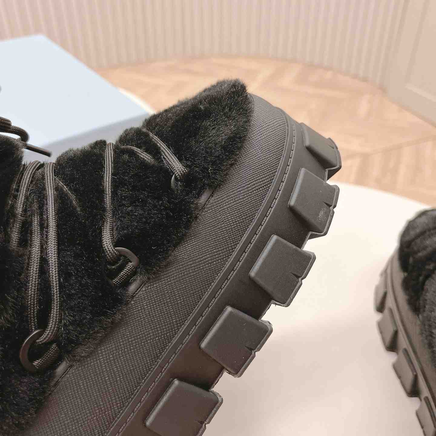Prada Shearling Apres-ski Boots - FashionPlug