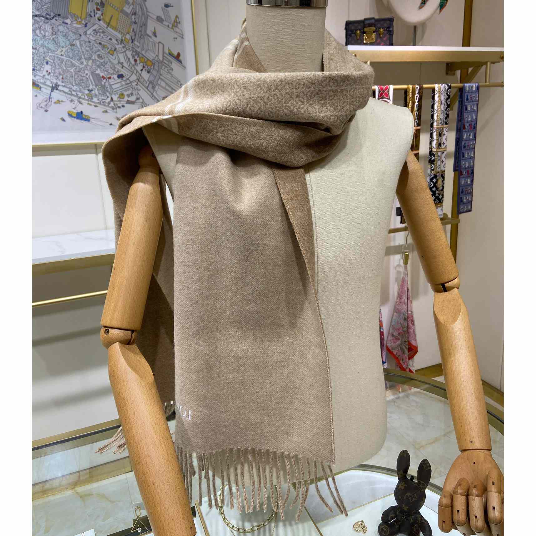 Loewe Scarf In Wool And Cashmere - FashionPlug