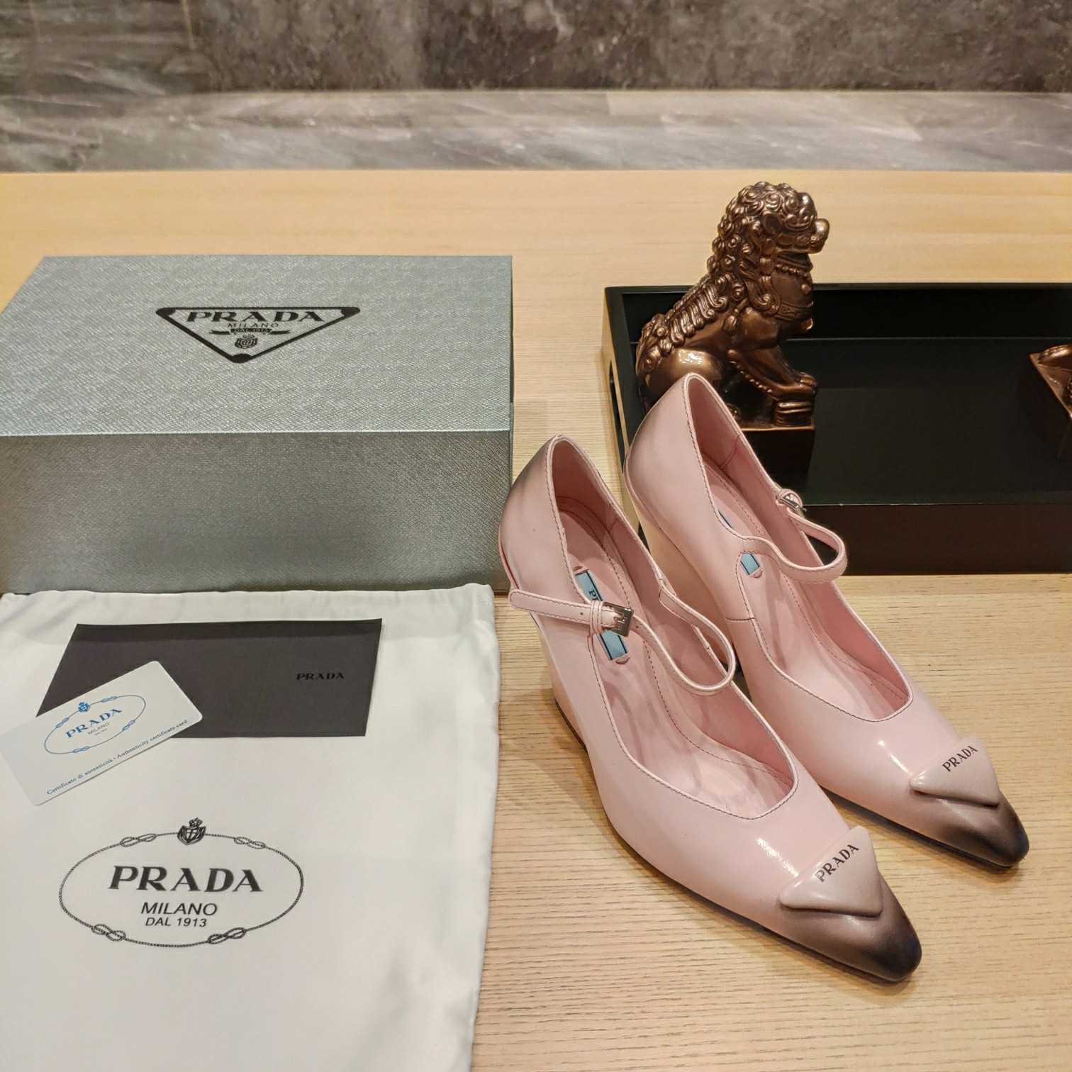 Prada Logo Toe Pumps - FashionPlug