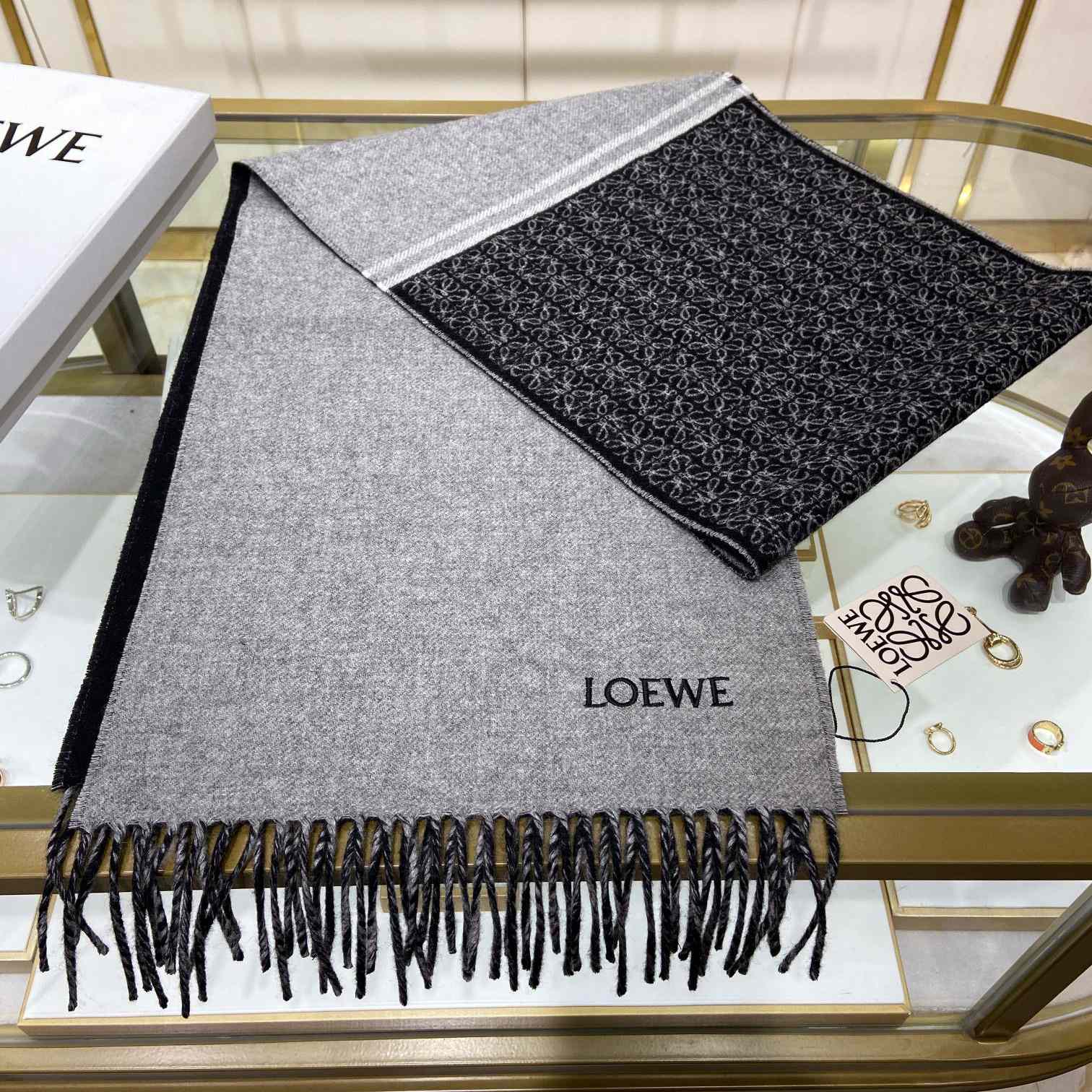 Loewe Scarf In Wool And Cashmere - FashionPlug