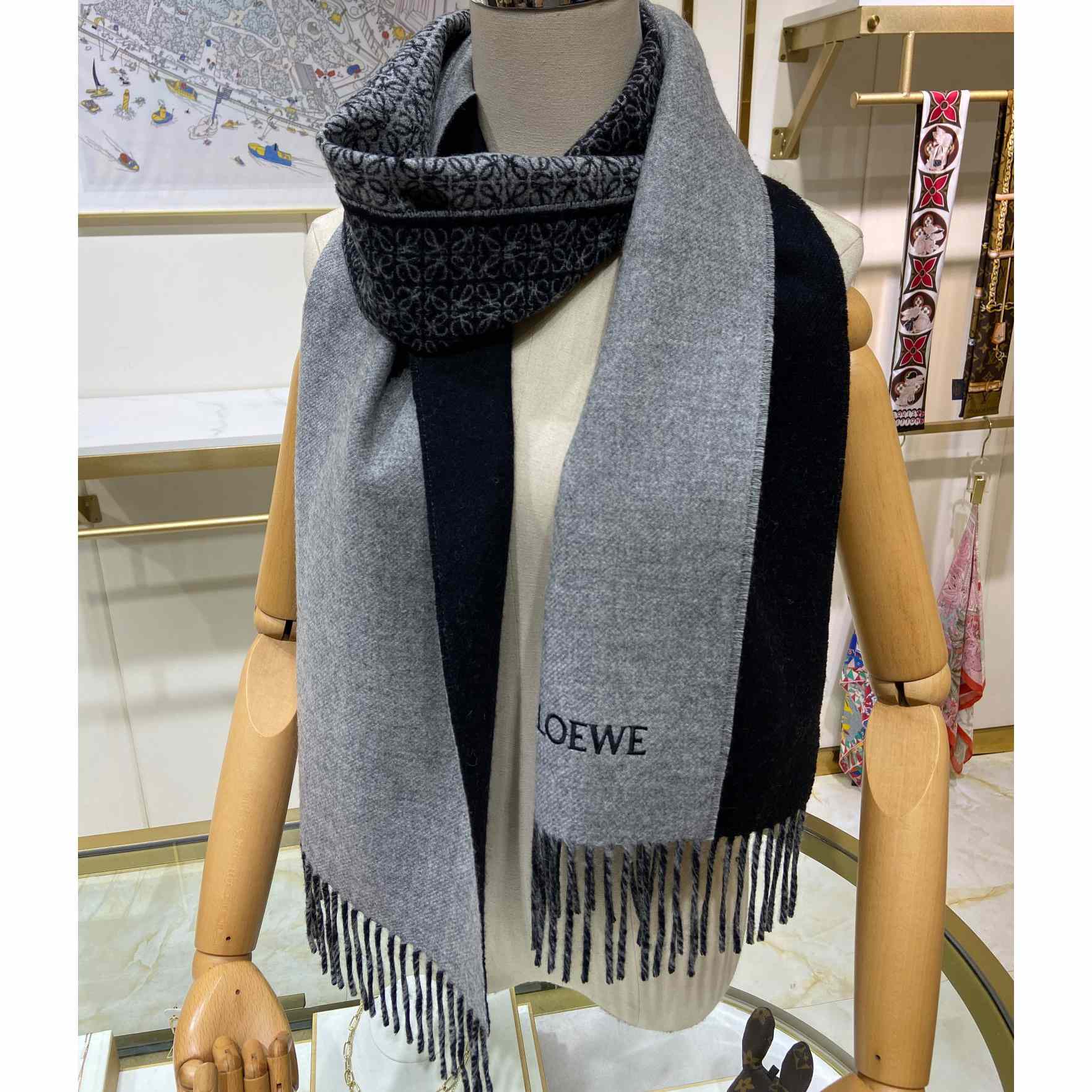 Loewe Scarf In Wool And Cashmere - FashionPlug