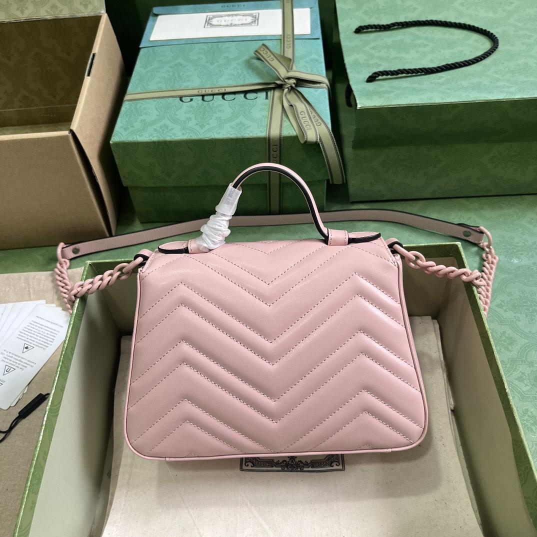 Gucci GG Marmont Mini Top Handle Bag(21-15.5-8cm) - FashionPlug