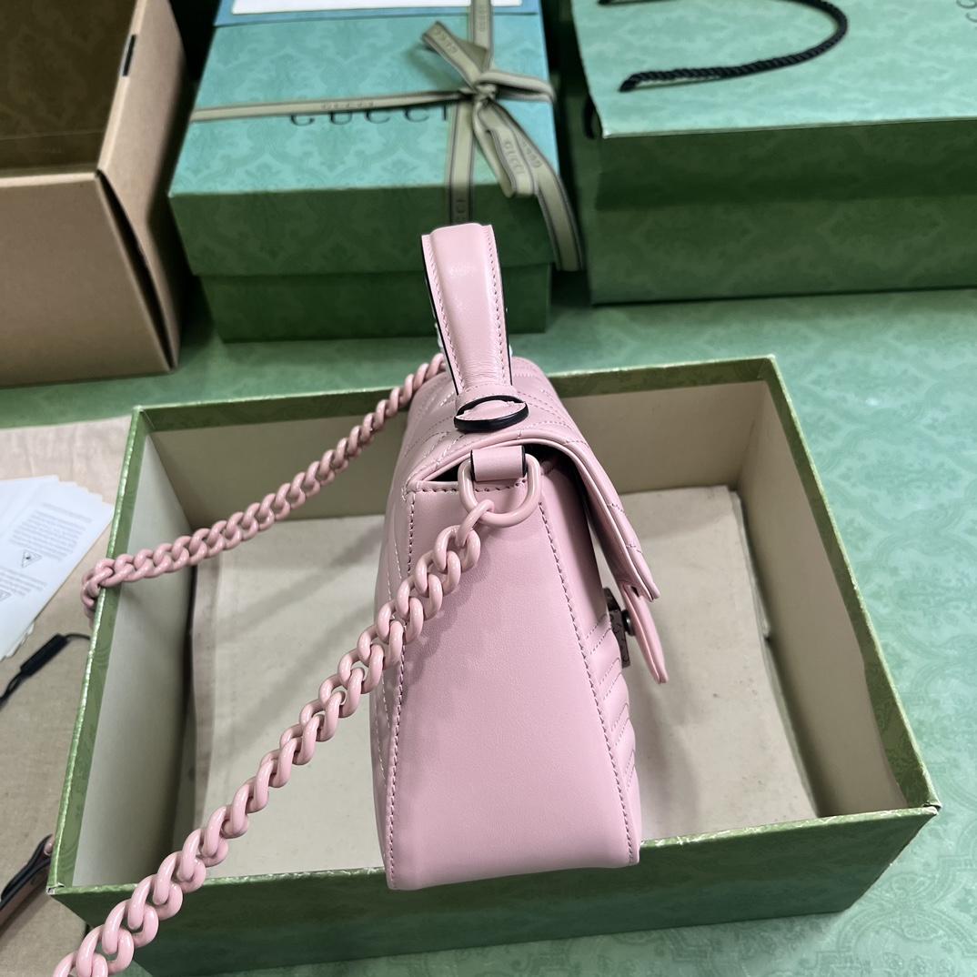 Gucci GG Marmont Mini Top Handle Bag(21-15.5-8cm) - FashionPlug