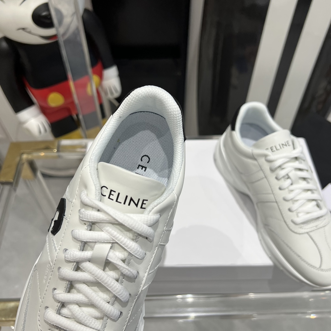 Celine Runner CR-02 Low Lace-up Sneaker In Calfskin - FashionPlug
