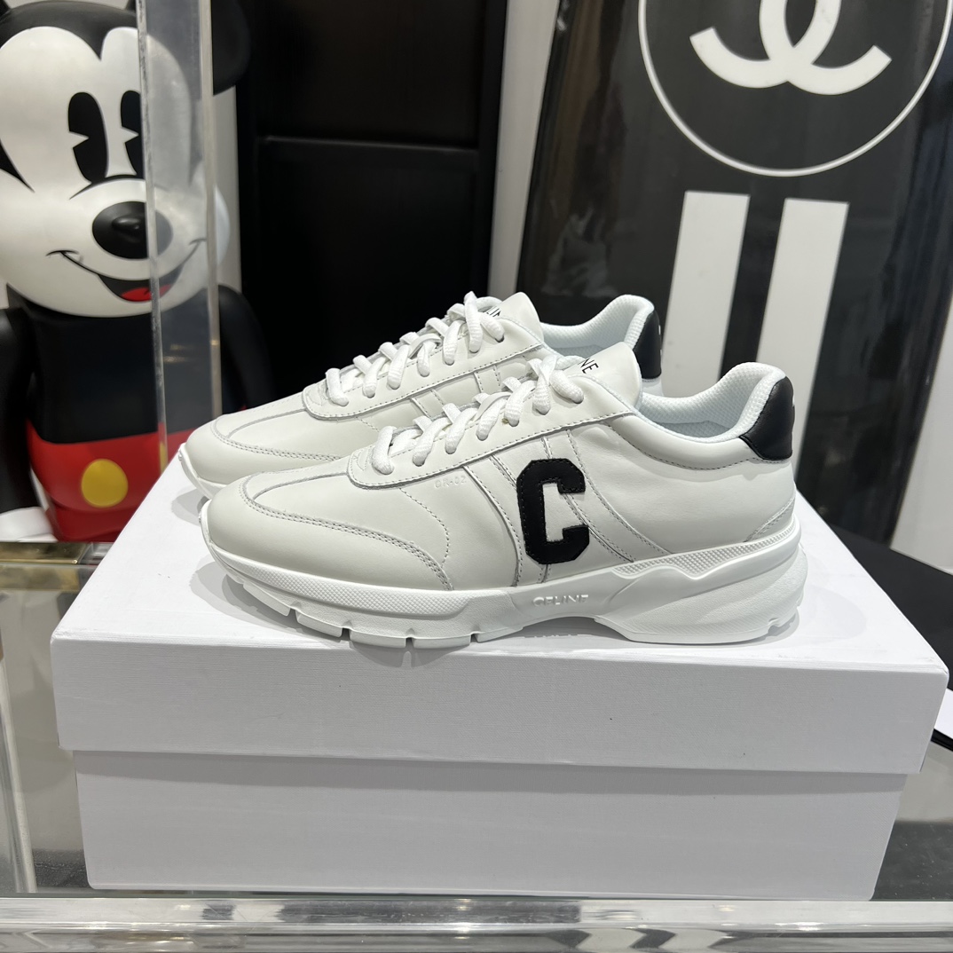 Celine Runner CR-02 Low Lace-up Sneaker In Calfskin - FashionPlug