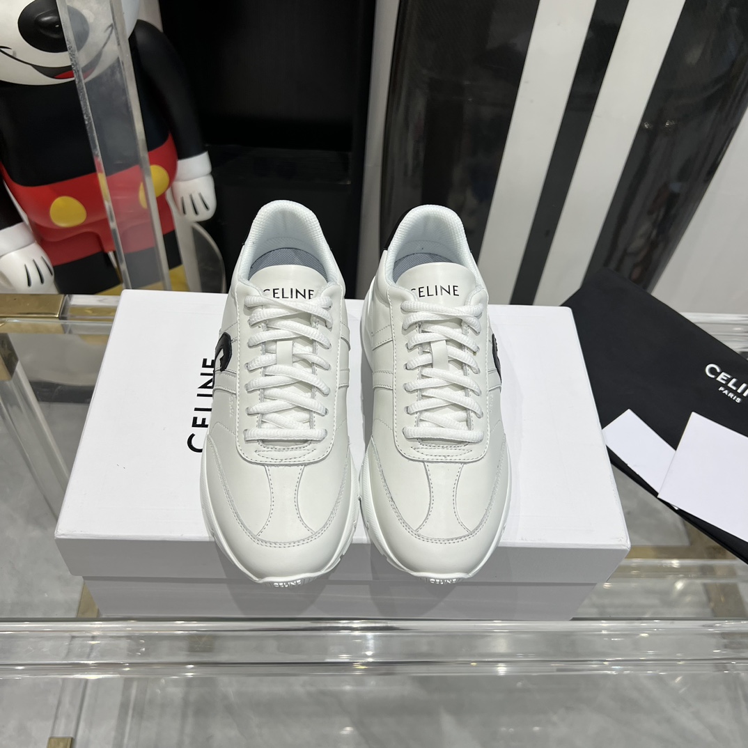 Celine Runner CR-02 Low Lace-up Sneaker In Calfskin - FashionPlug