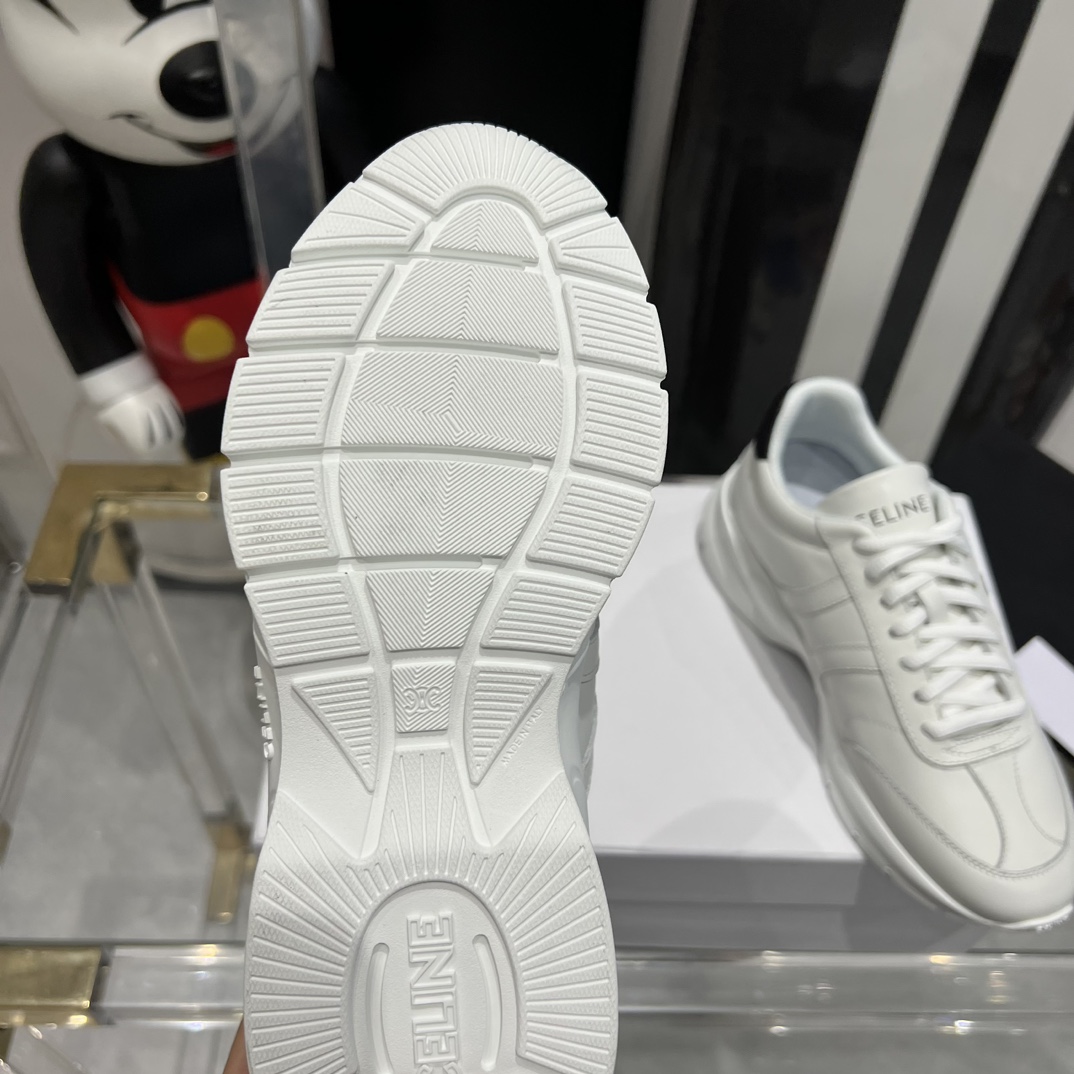 Celine Runner CR-02 Low Lace-up Sneaker In Calfskin - FashionPlug