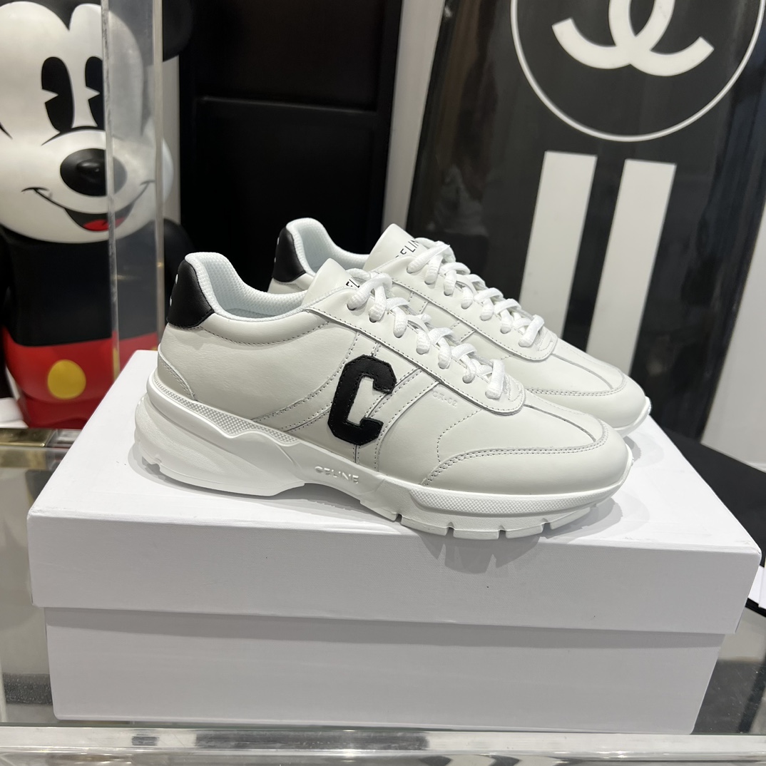 Celine Runner CR-02 Low Lace-up Sneaker In Calfskin - FashionPlug