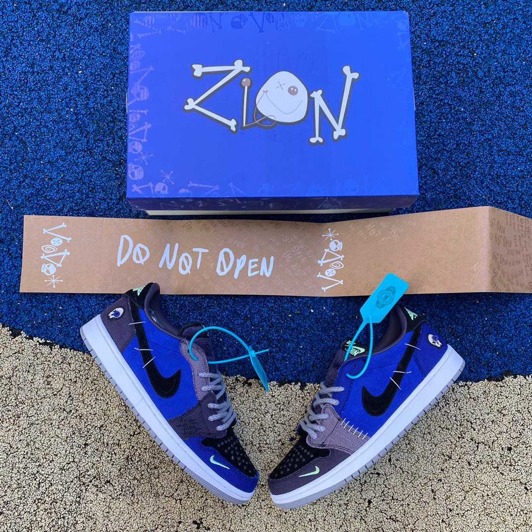 Zion Williamson x Jordan Air Jordan 1 Low Sneaker    dz7292-202 - FashionPlug