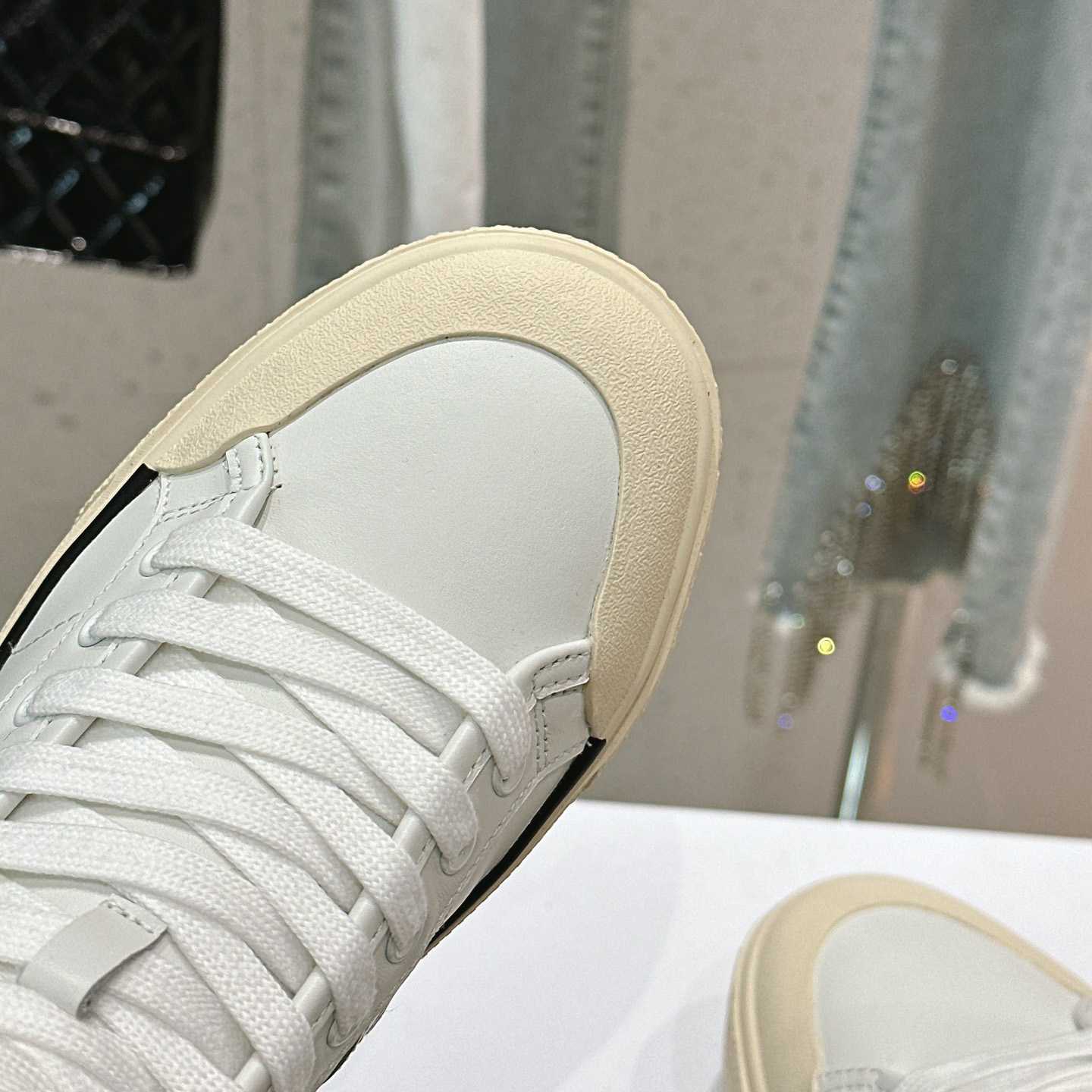 Celine AS-02 Mid Low Lace-up Celine Alan Sneakers With Triomphe Patch In Calfskin - FashionPlug