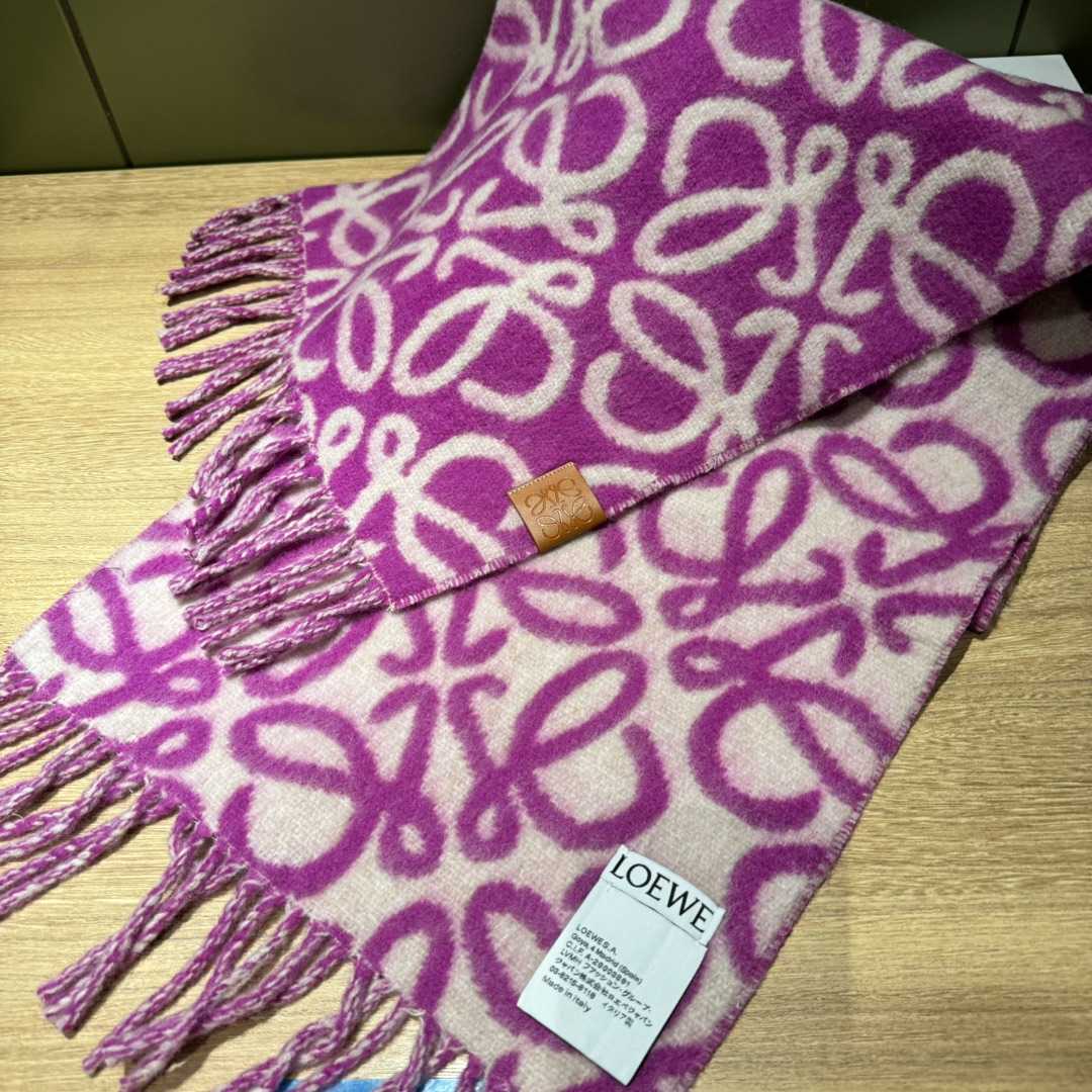 Loewe Anagram Scarf In Alpaca And Wool - FashionPlug