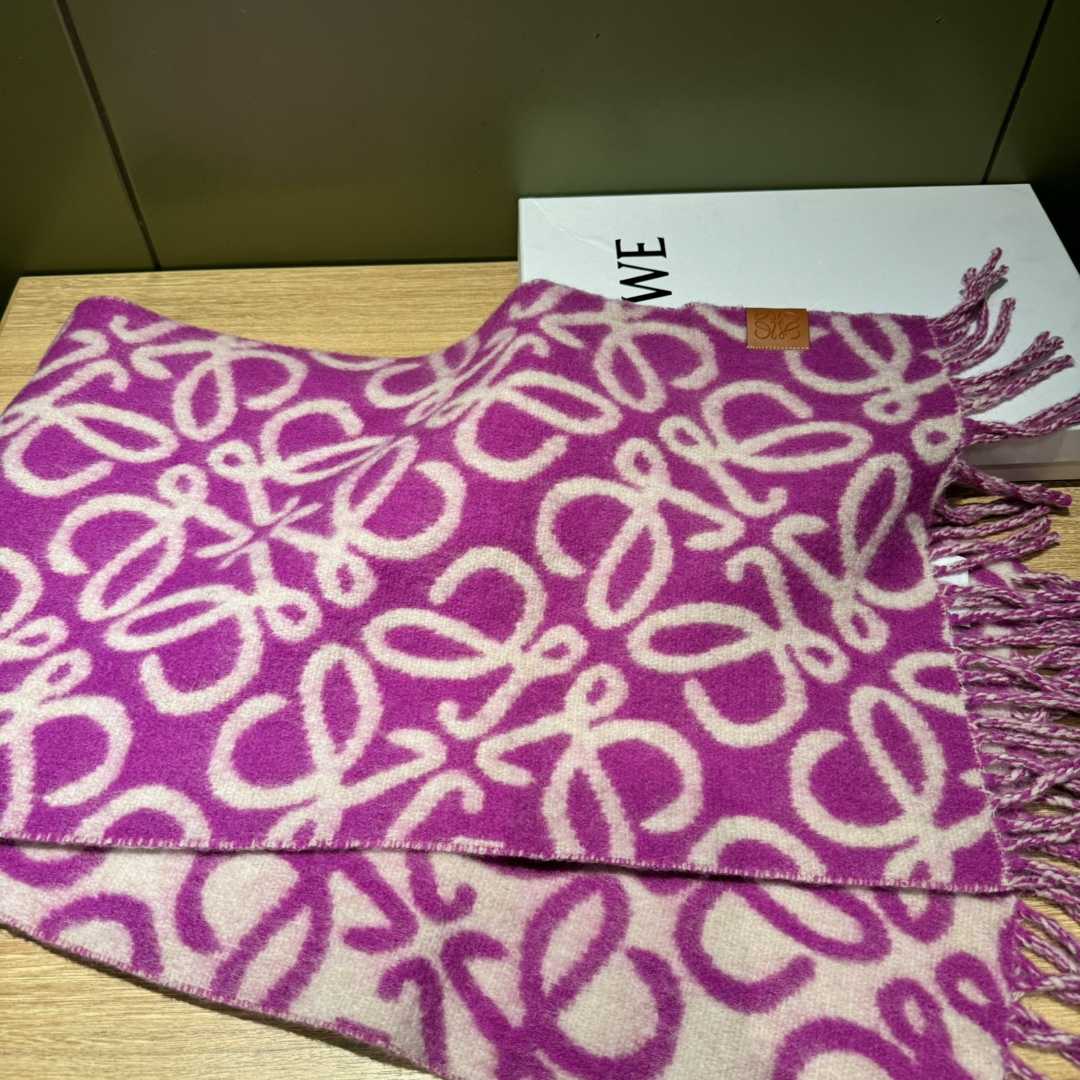 Loewe Anagram Scarf In Alpaca And Wool - FashionPlug