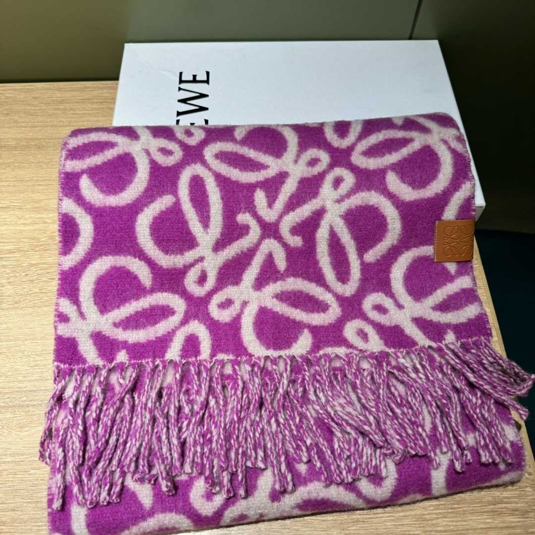 Loewe Anagram Scarf In Alpaca And Wool - FashionPlug