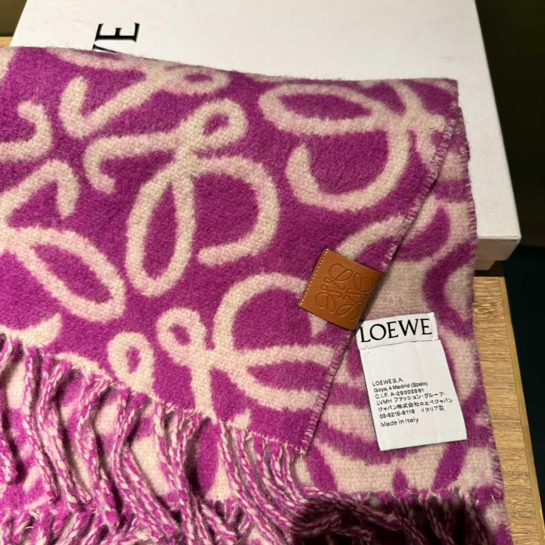 Loewe Anagram Scarf In Alpaca And Wool - FashionPlug