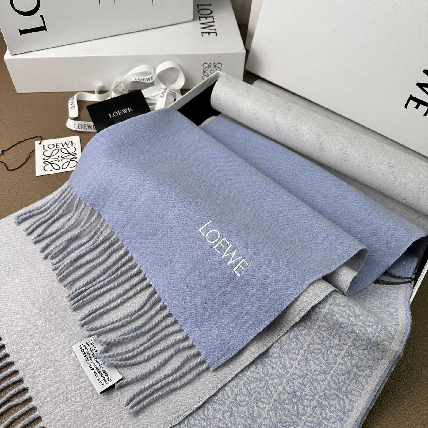 Loewe Scarf In Wool And Cashmere - FashionPlug