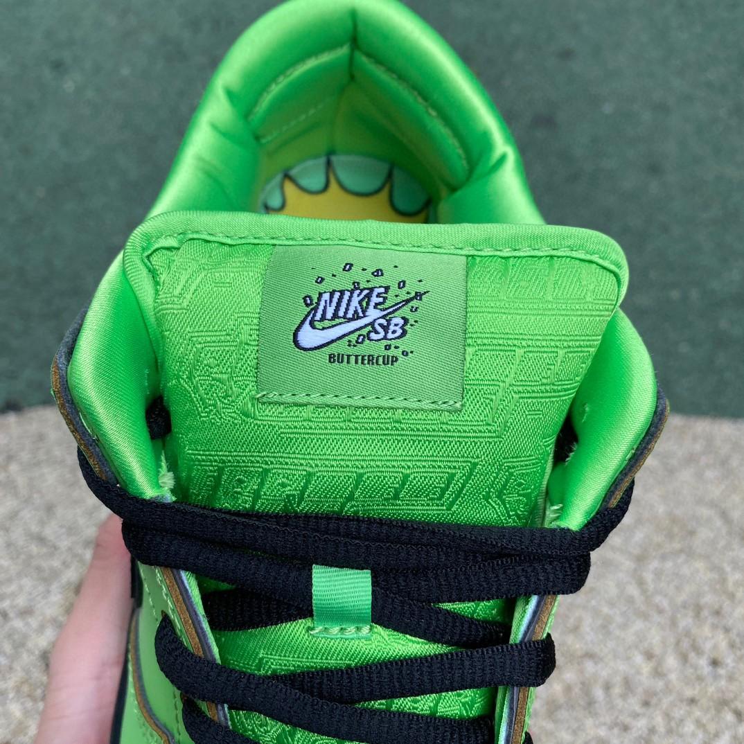 The Powerpuff Girls x Nike SB Dunk Low “Buttercup”Sneaker    FZ8319 300 - FashionPlug