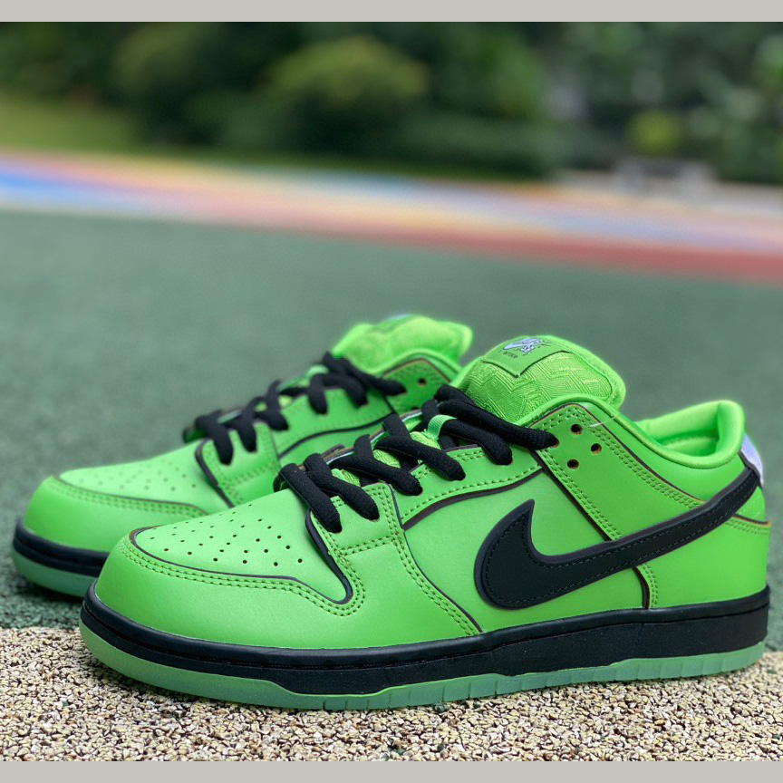 The Powerpuff Girls x Nike SB Dunk Low “Buttercup”Sneaker    FZ8319 300 - FashionPlug