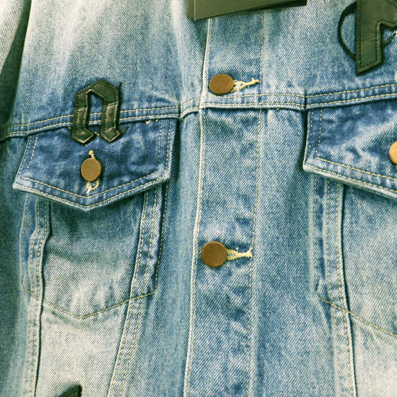  Palmangels Denim Jacket With Patches - FashionPlug