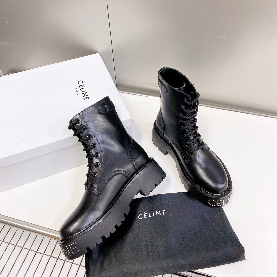 Celine Bulky Lace-up Boot  - FashionPlug