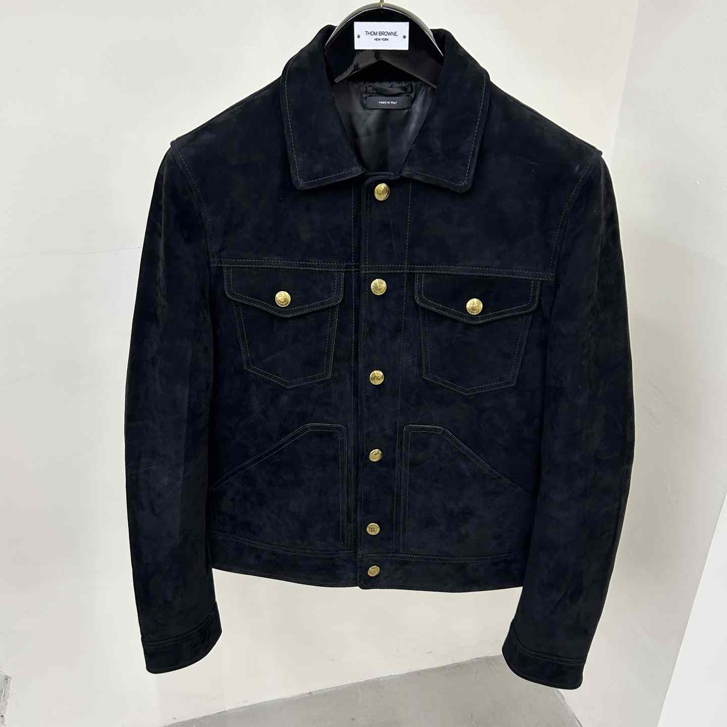 Tom Ford Cashmere Suede Shearling Trucker - FashionPlug