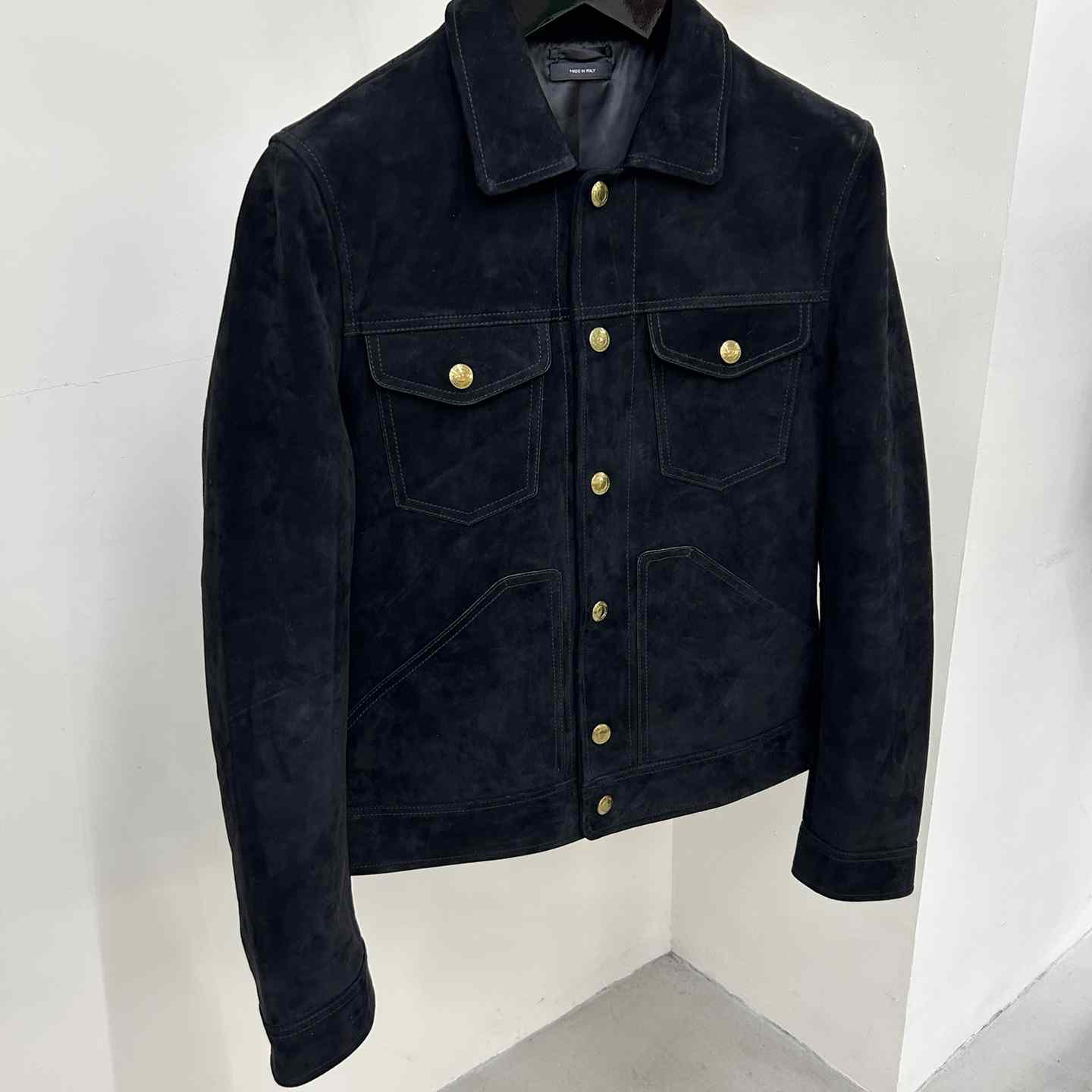 Tom Ford Cashmere Suede Shearling Trucker - FashionPlug