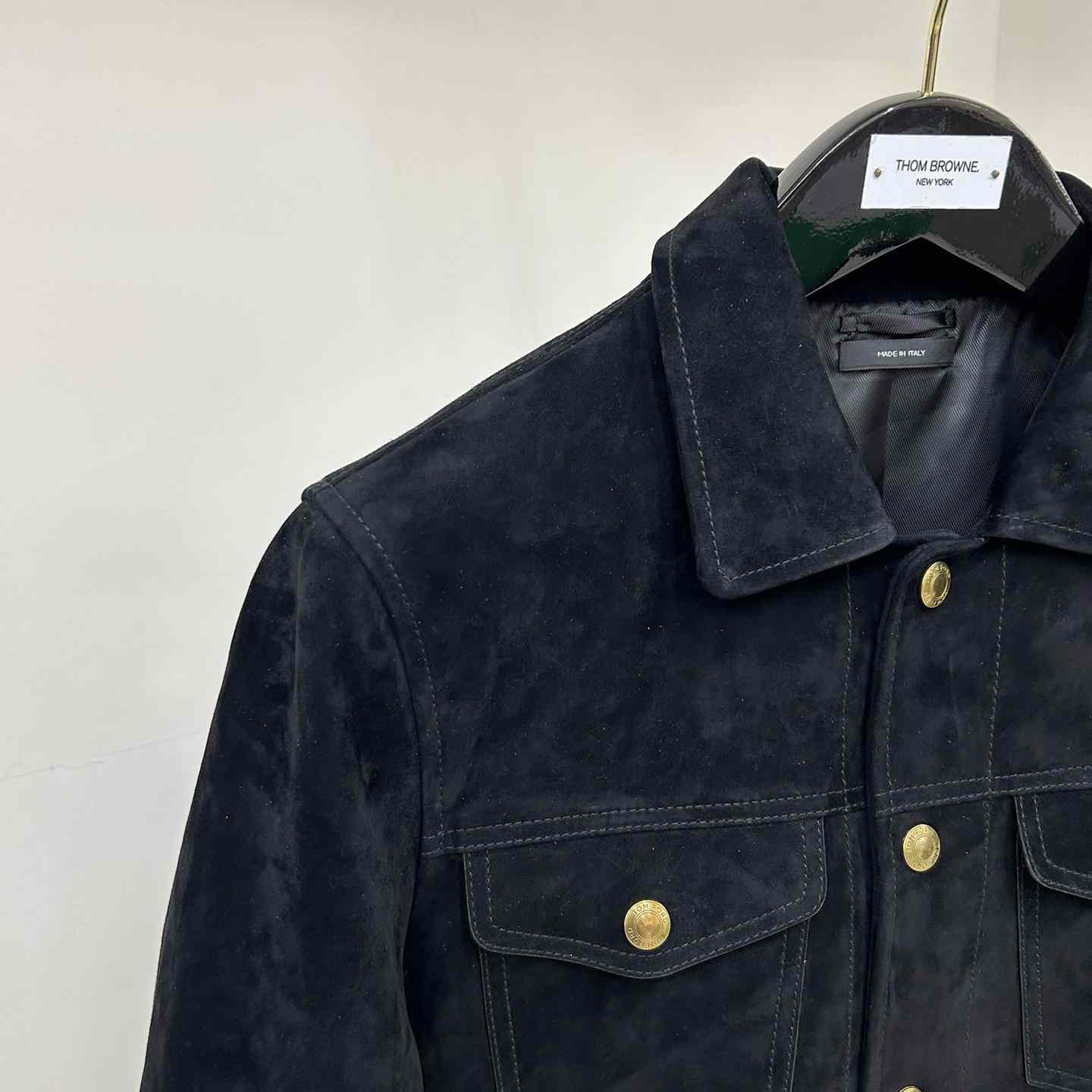 Tom Ford Cashmere Suede Shearling Trucker - FashionPlug