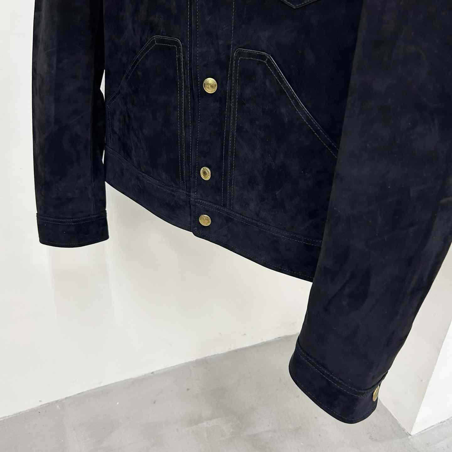 Tom Ford Cashmere Suede Shearling Trucker - FashionPlug