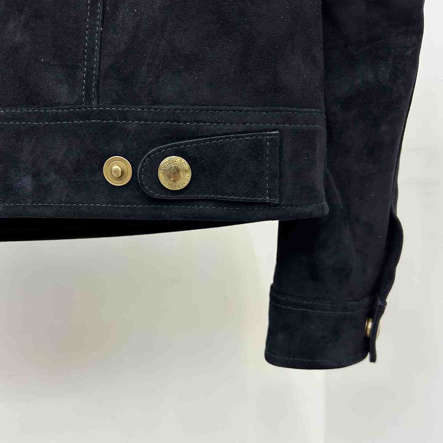 Tom Ford Cashmere Suede Shearling Trucker - FashionPlug