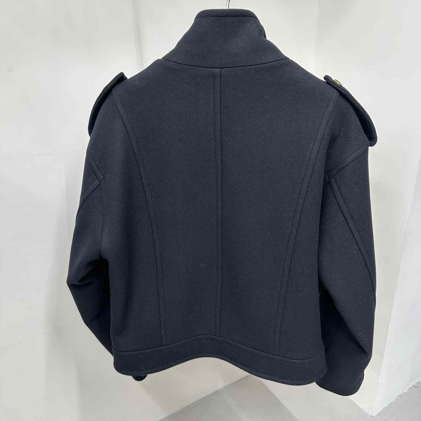 Saint Laurent Button-up Wool Military Jacket - FashionPlug