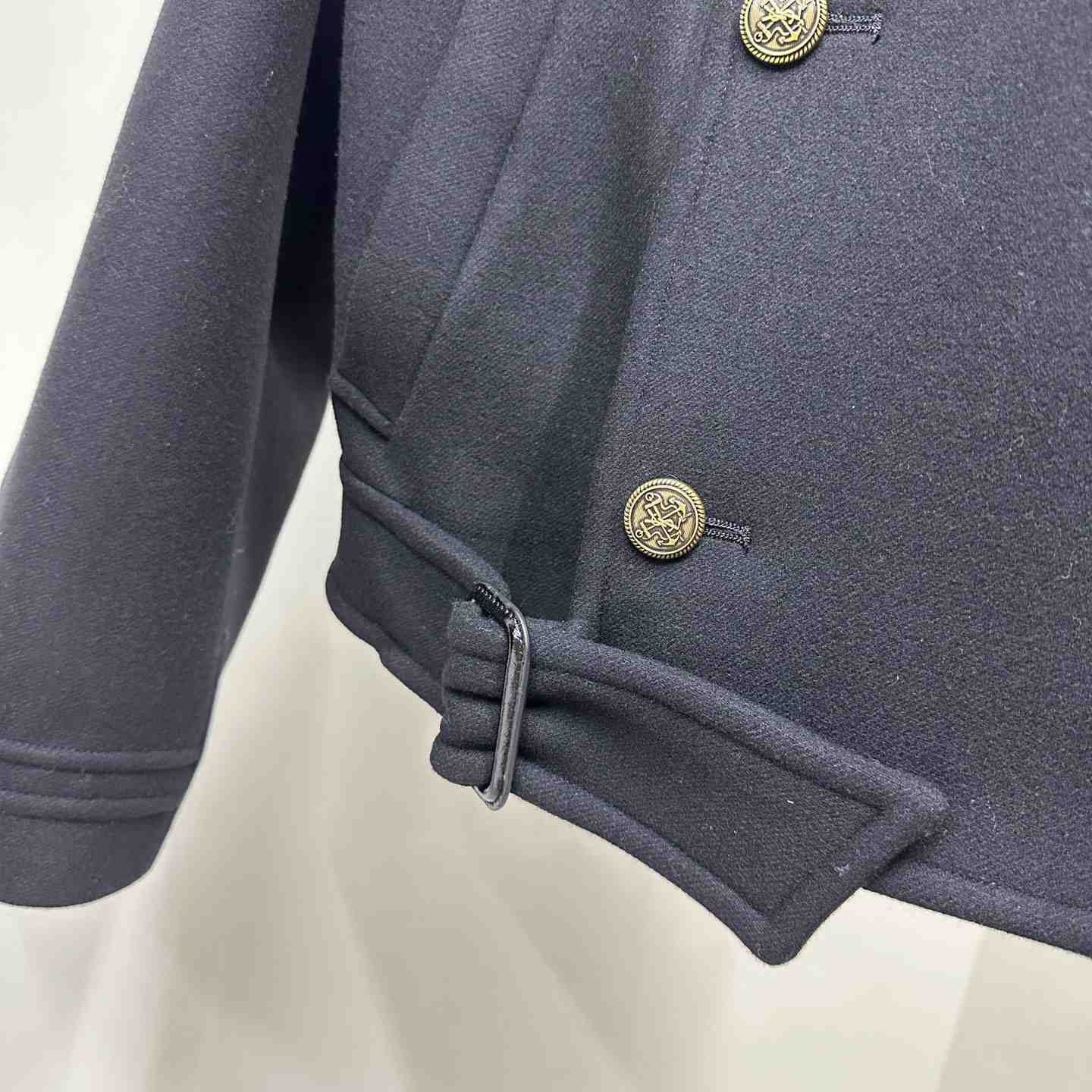 Saint Laurent Button-up Wool Military Jacket - FashionPlug