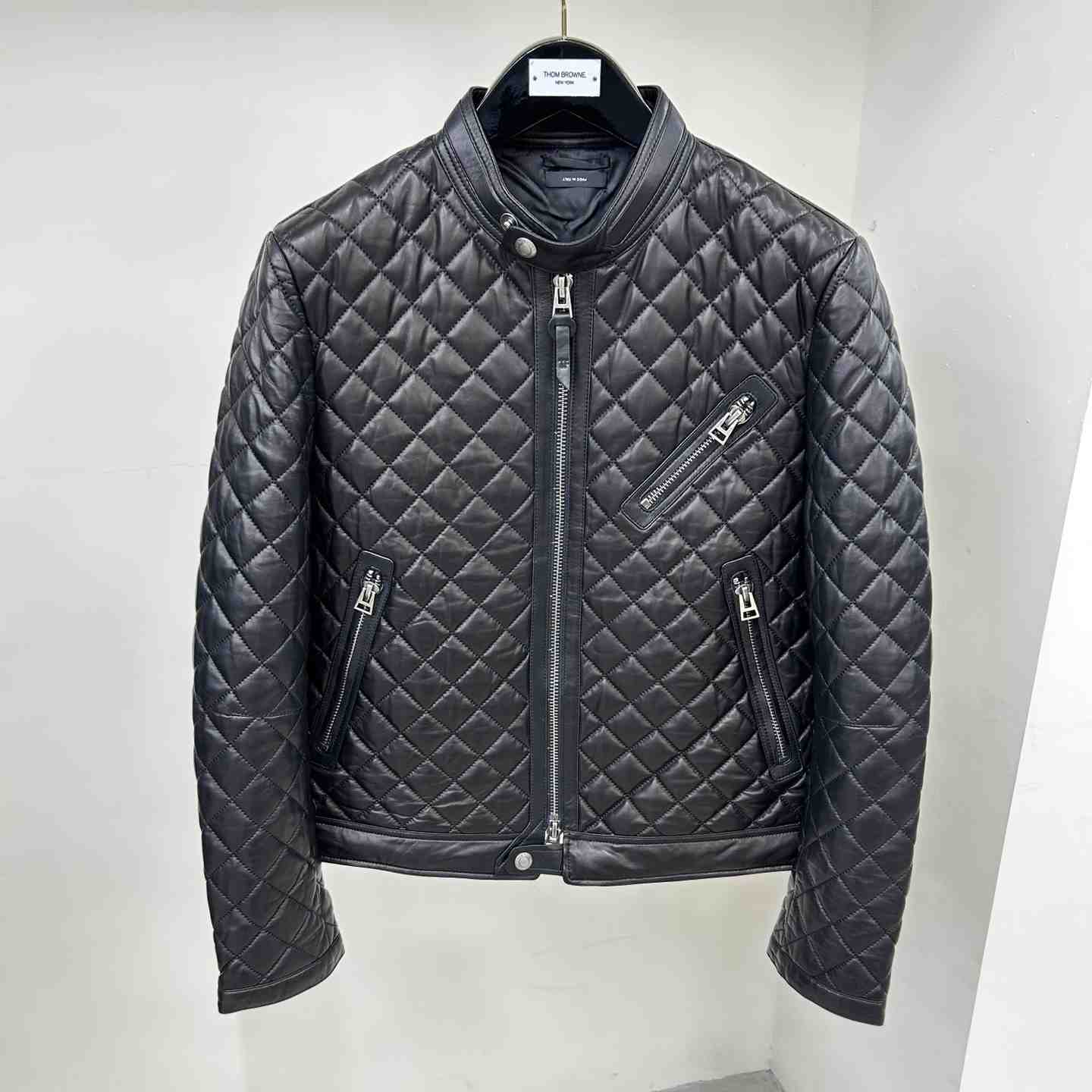 Dior Feather Nappa Quilted Cafe Racer - FashionPlug