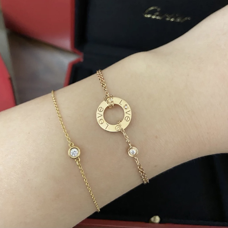 Cartier Love Bracelet,2 Diamonds - FashionPlug