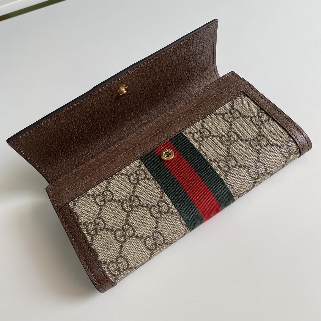 Gucci Ophidia GG Continental Wallet - FashionPlug